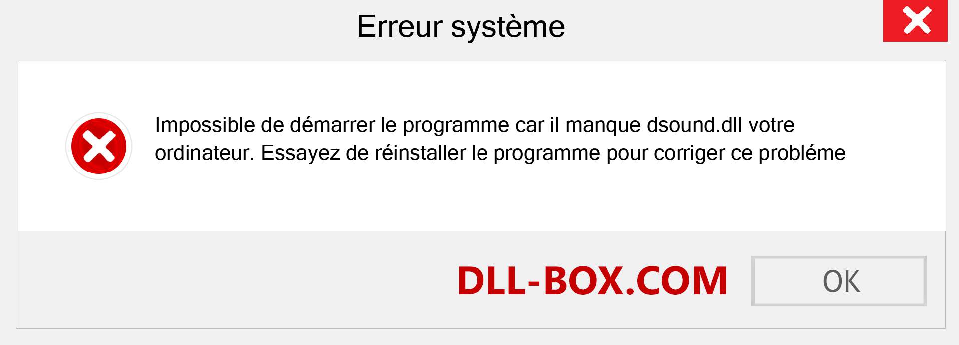 Le fichier dsound.dll est manquant ?. Télécharger pour Windows 7, 8, 10 - Correction de l'erreur manquante dsound dll sur Windows, photos, images